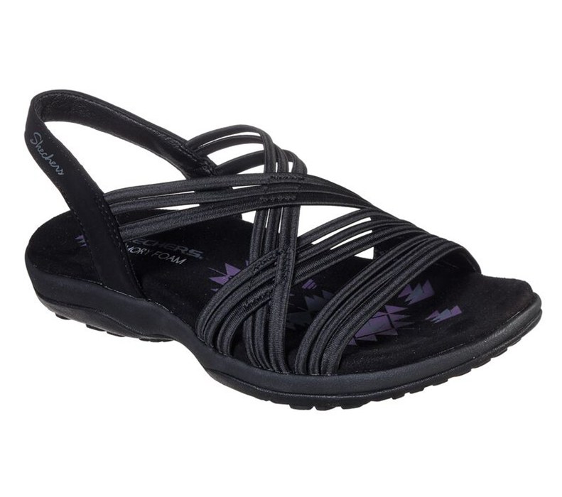 Skechers Reggae Slim - Simply Stretch - Womens Sandals Black [AU-LA0360]